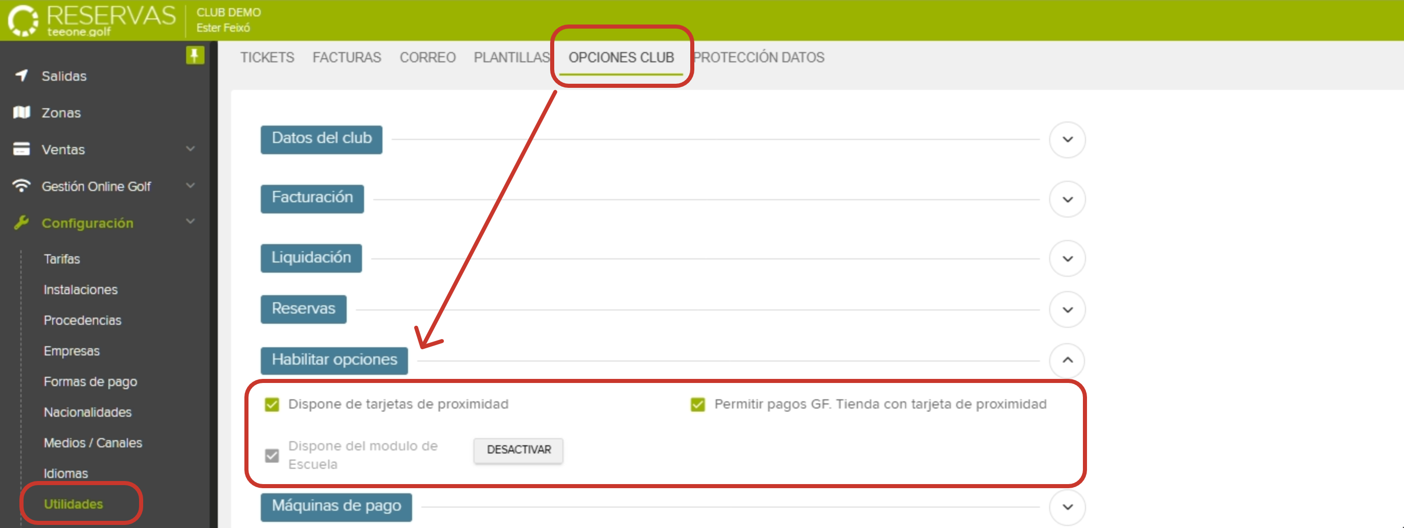 Utilidades - Opciones del club - Habilitar opciones.png