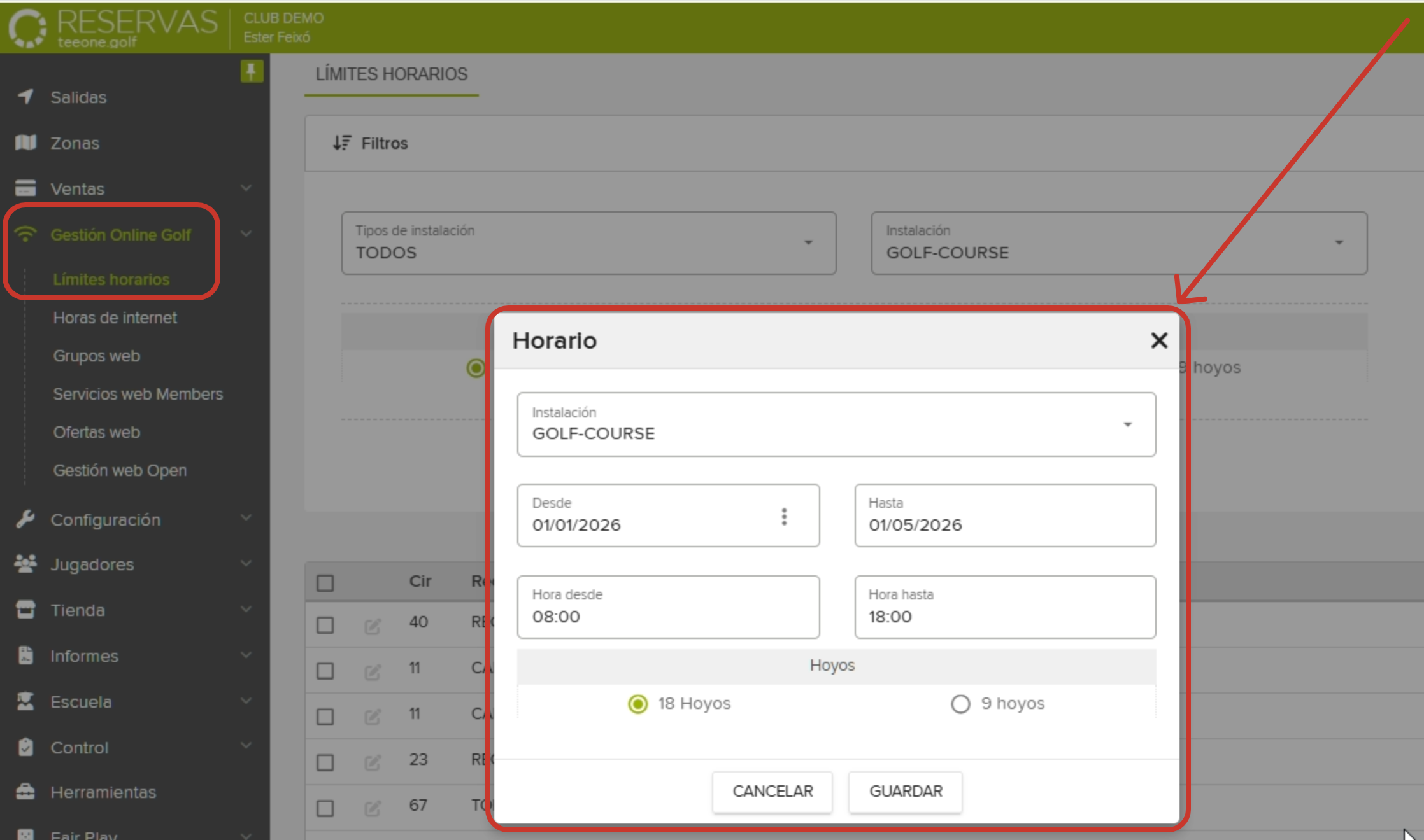 Gestion Online Golf_limites horarios.png