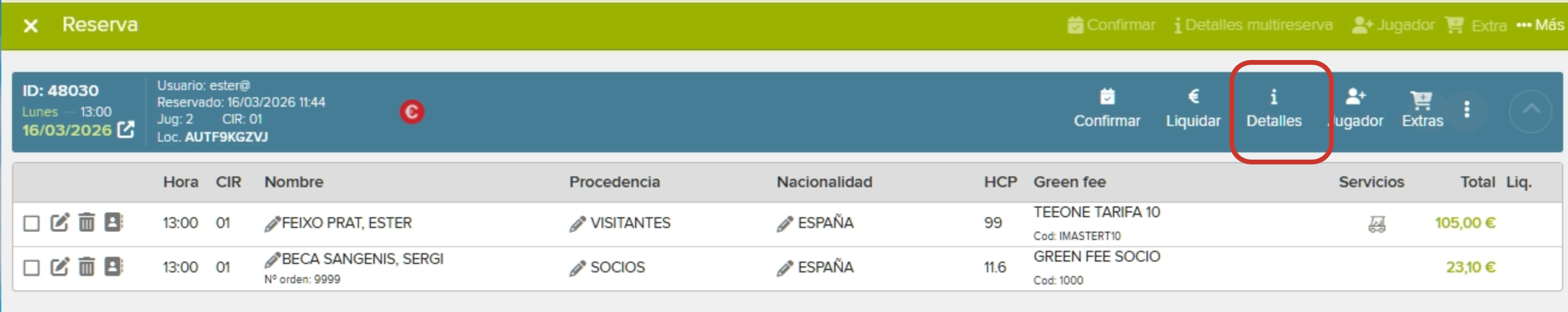 Screenshot of Reservation Details with Golf Green Fees.png