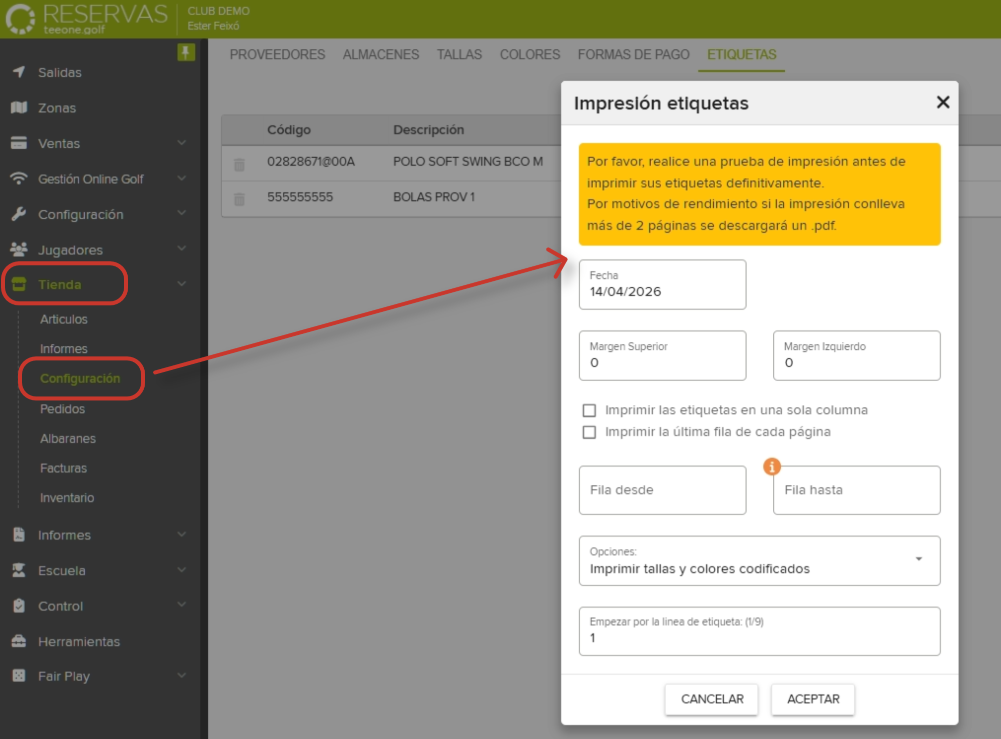 Label Printing Modal in Golf Management Software.png