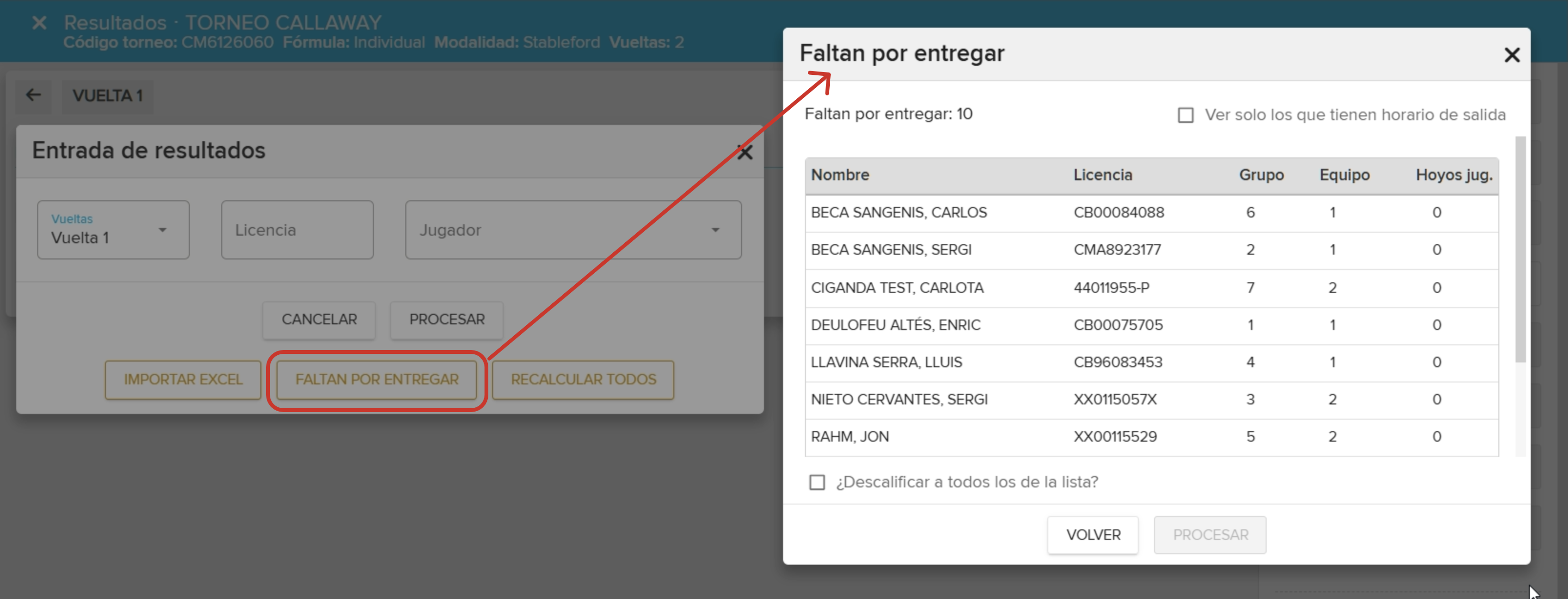 Golf tournament result entry software interface.png