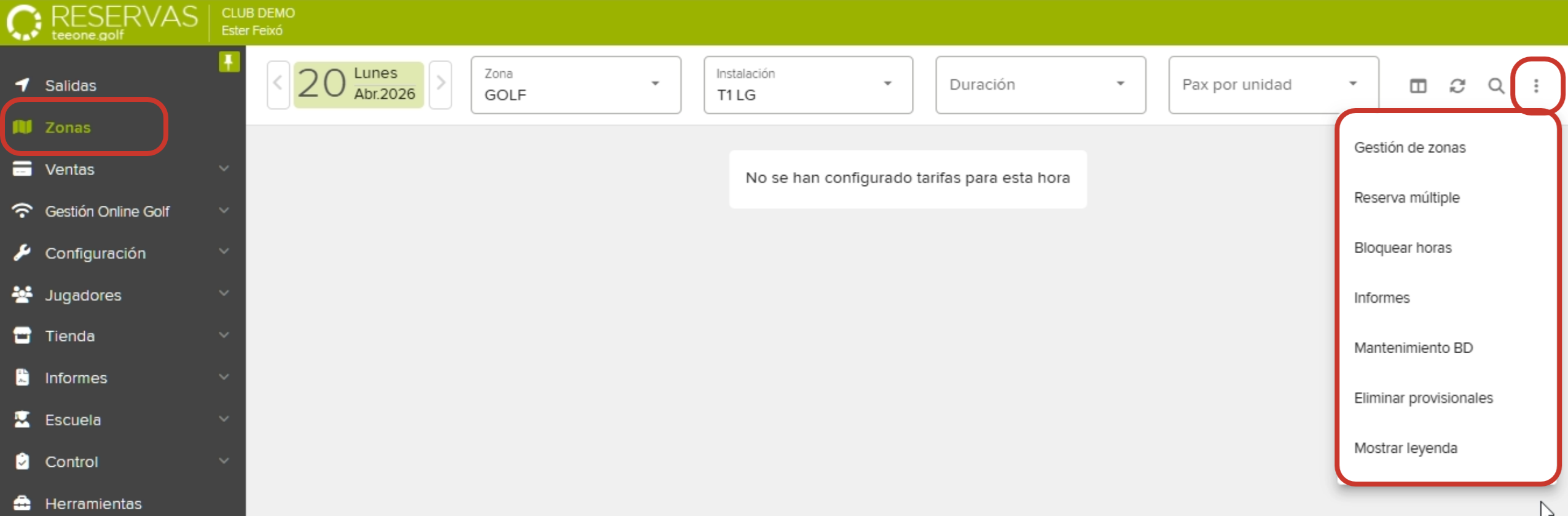 Golf Club Reservation Management Interface.png