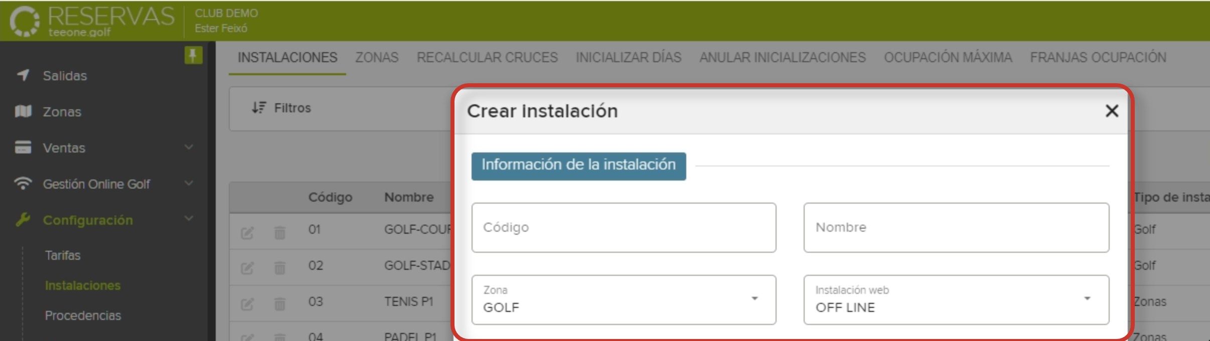 Create Facility Popup on Golf Reservation Management Website.png