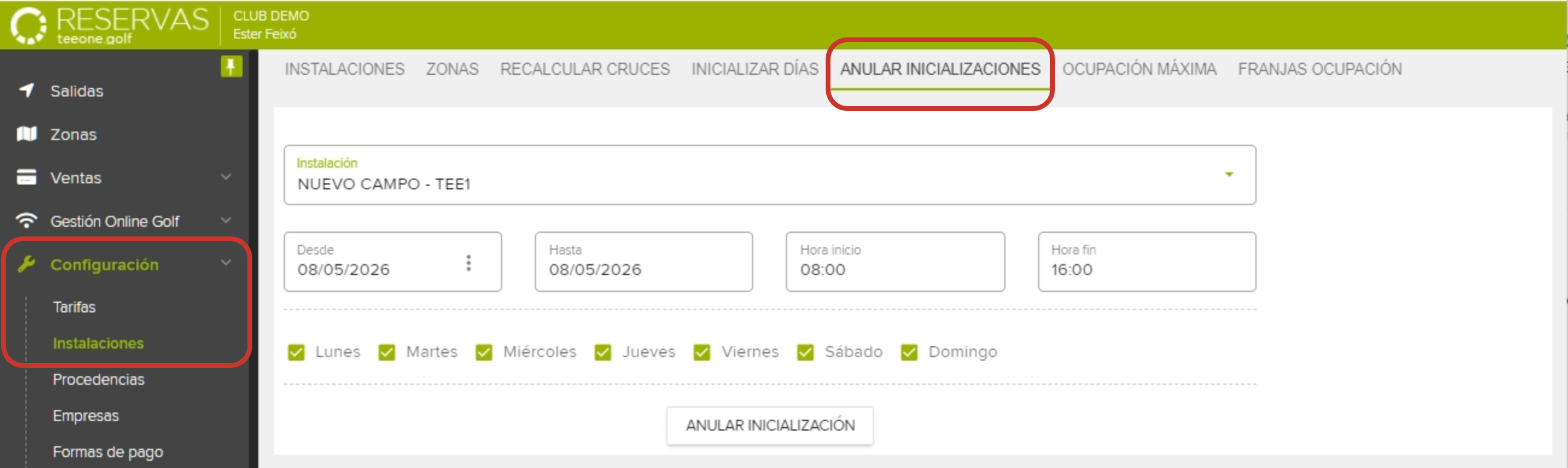 Golf Reservation Management System Configuration Interface.png