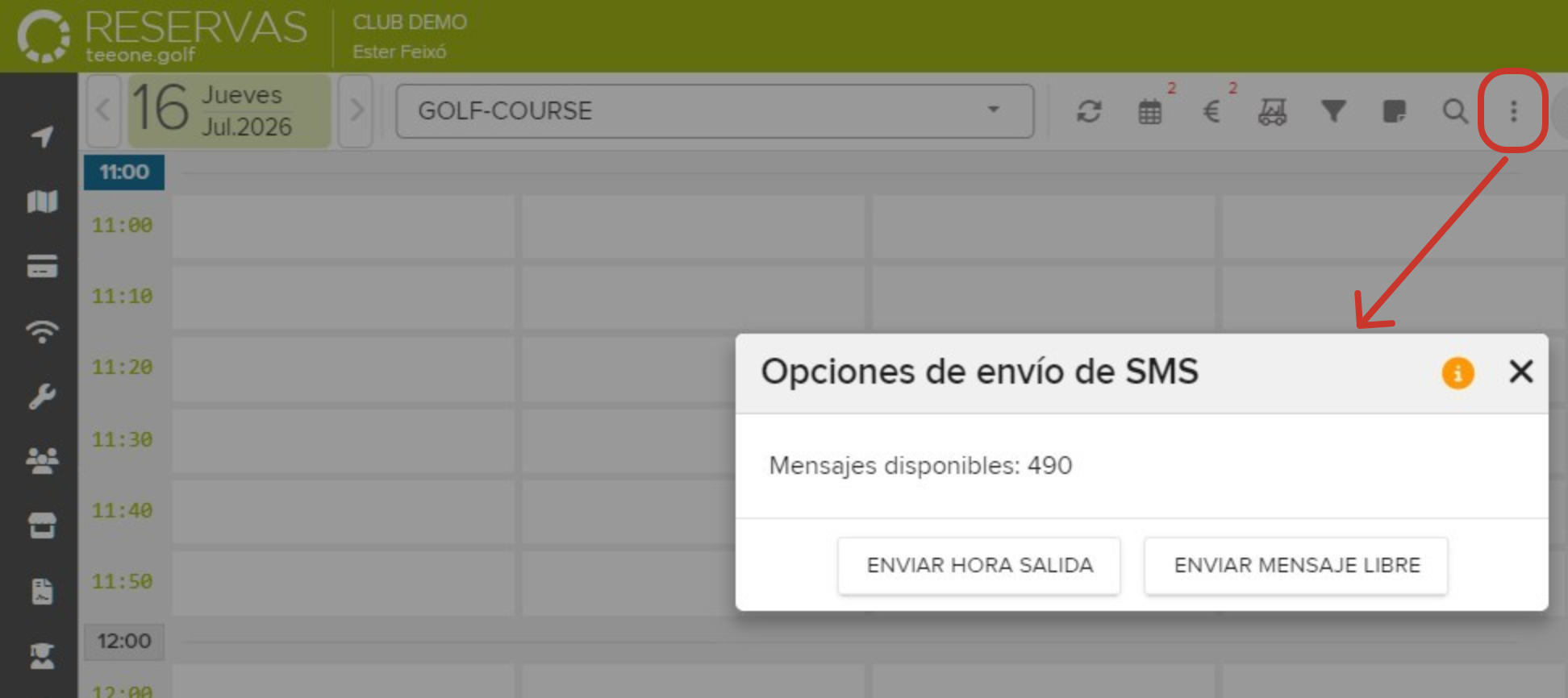 Golf Reservation System SMS Sending Options Modal.png
