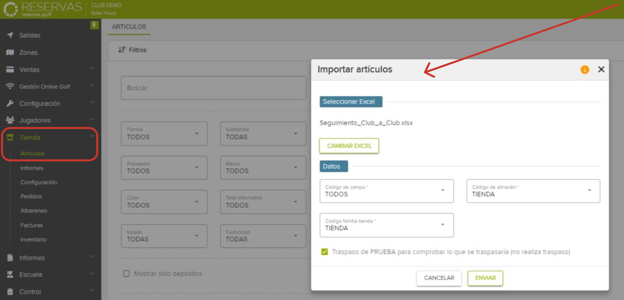 Import Items Window in Golf Management Software.png