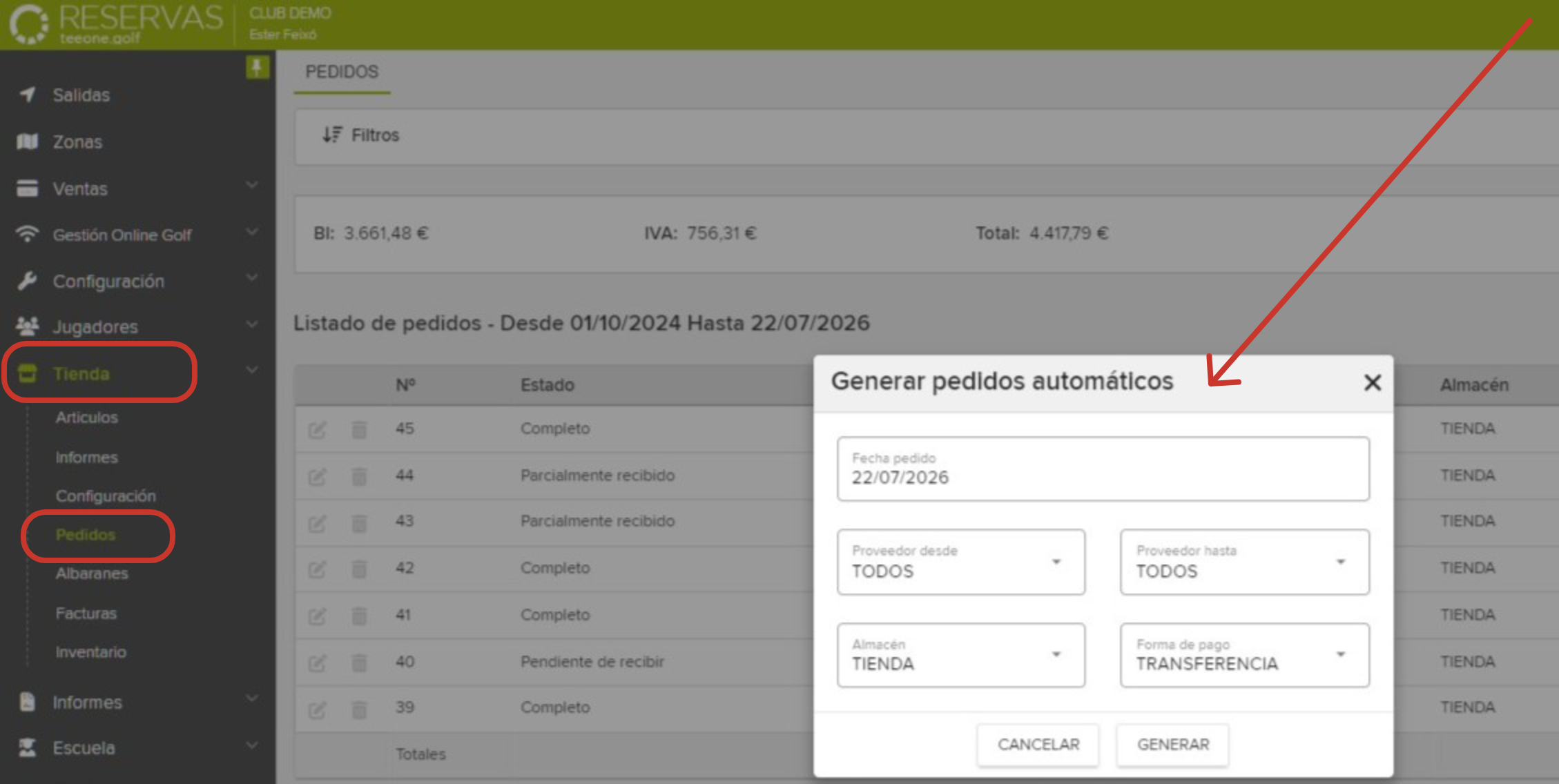 Automatic Order Generation Modal in Store Management Interface.png