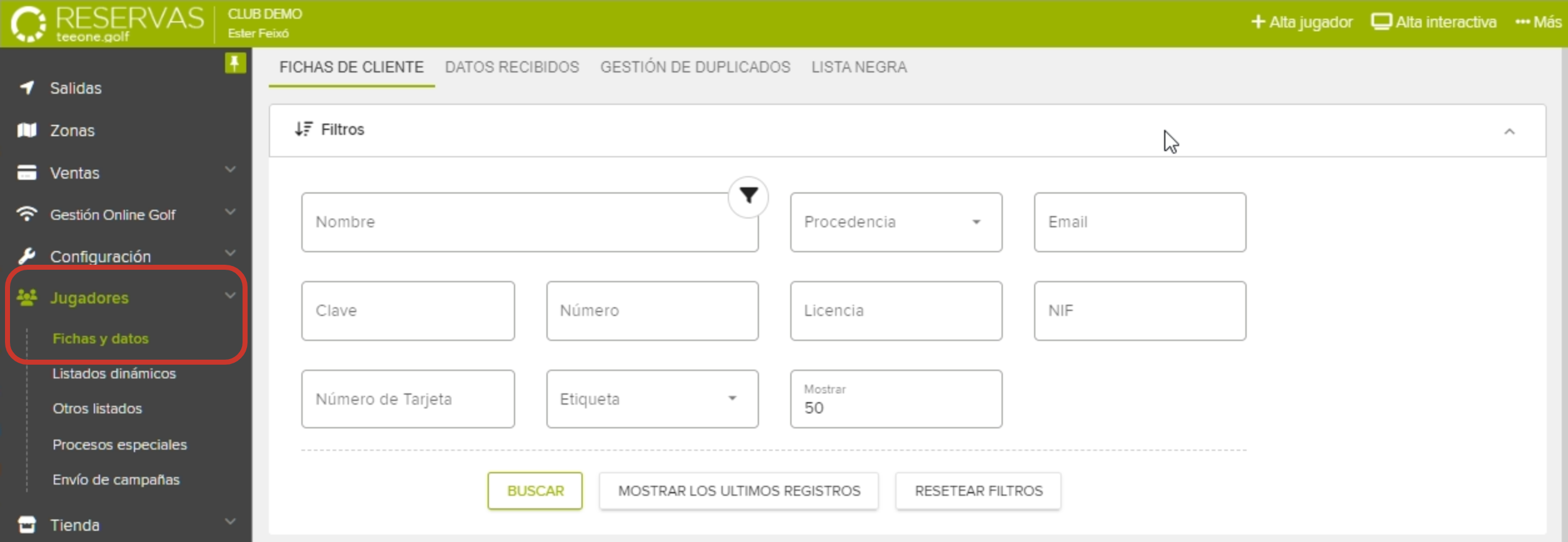 Golf Reservation Management System Interface.png