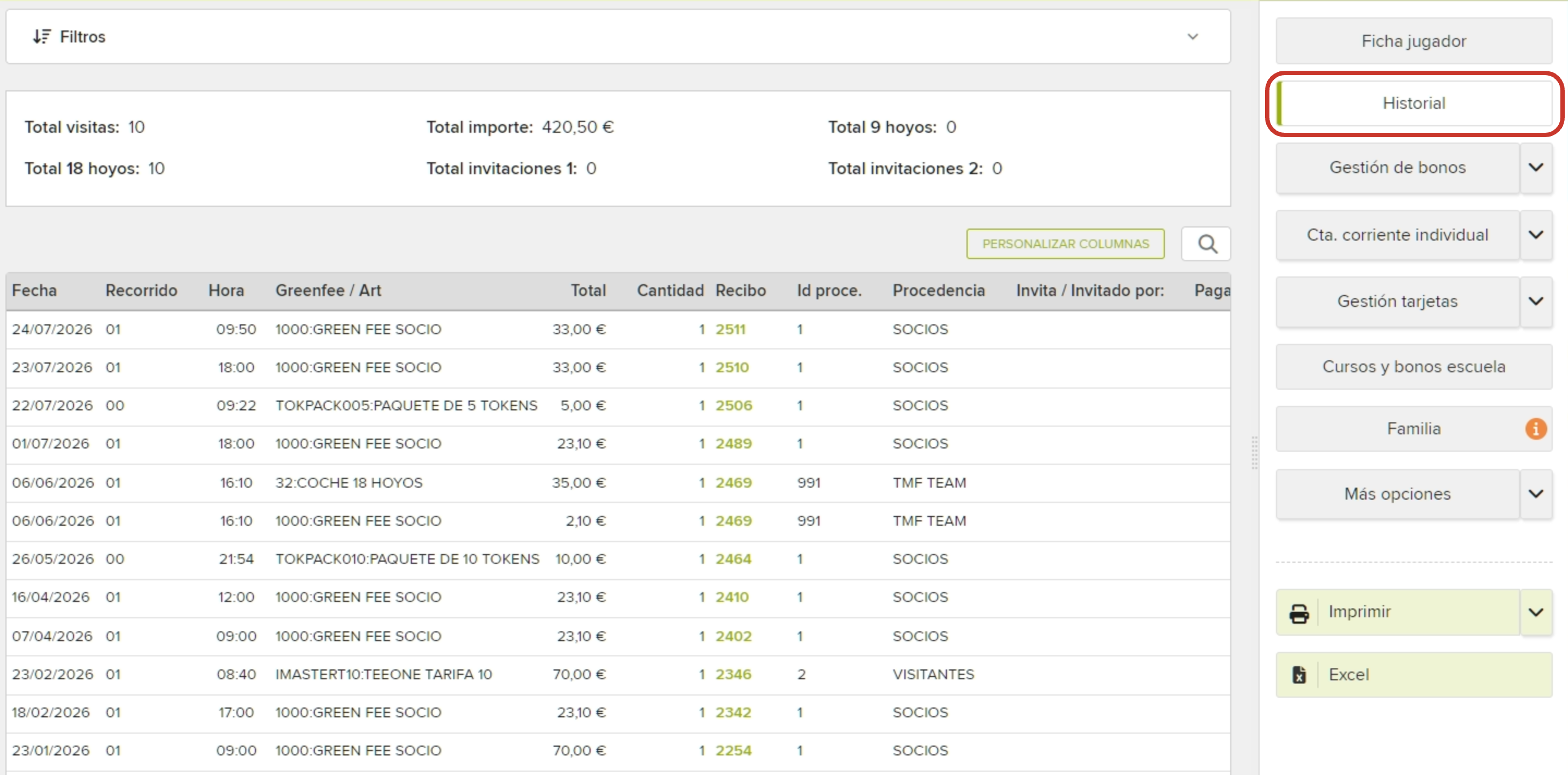 Golf club player activity and transaction history dashboard.png