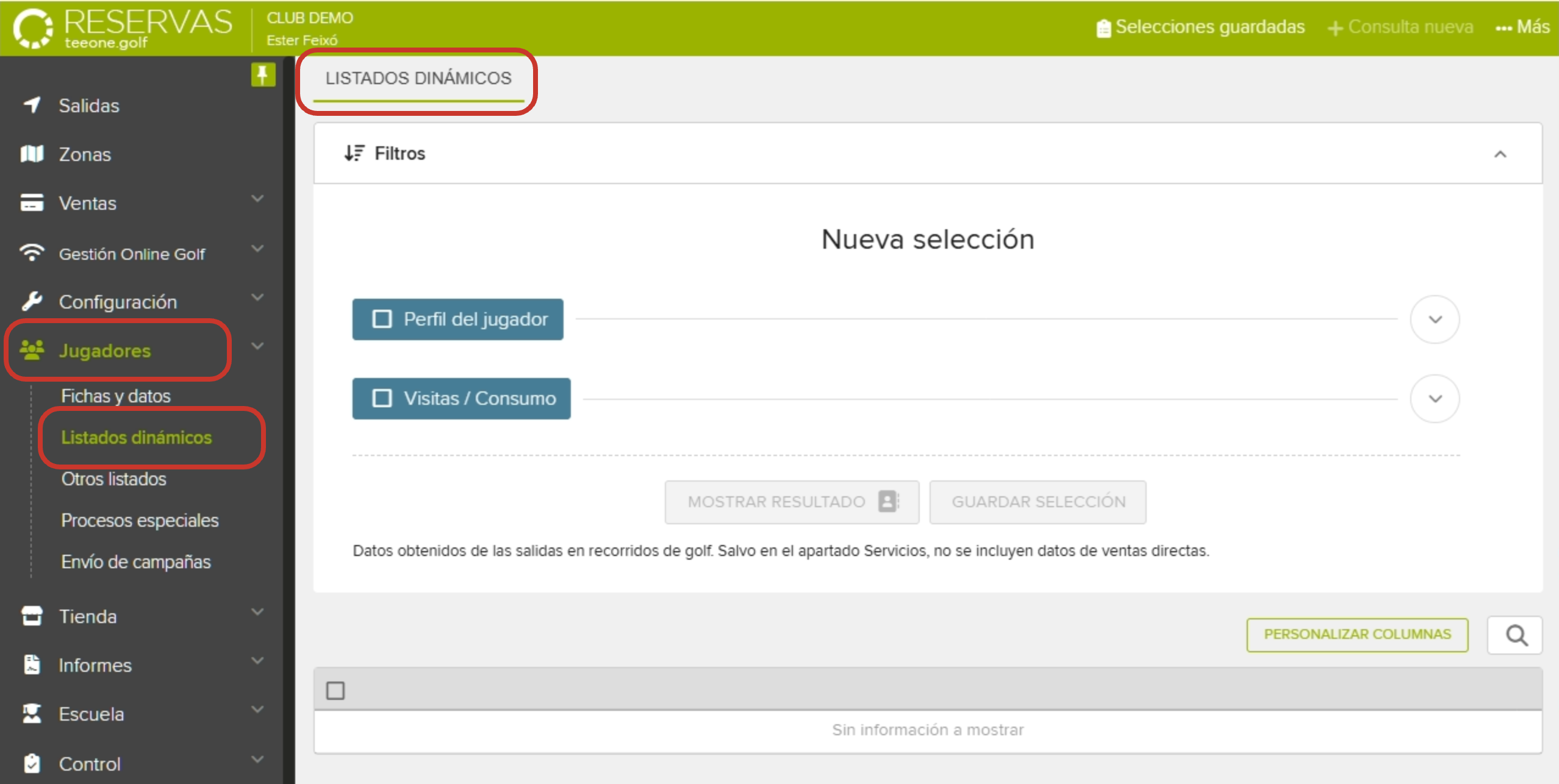 Golf Management Web Application Interface for Player List Selection.png