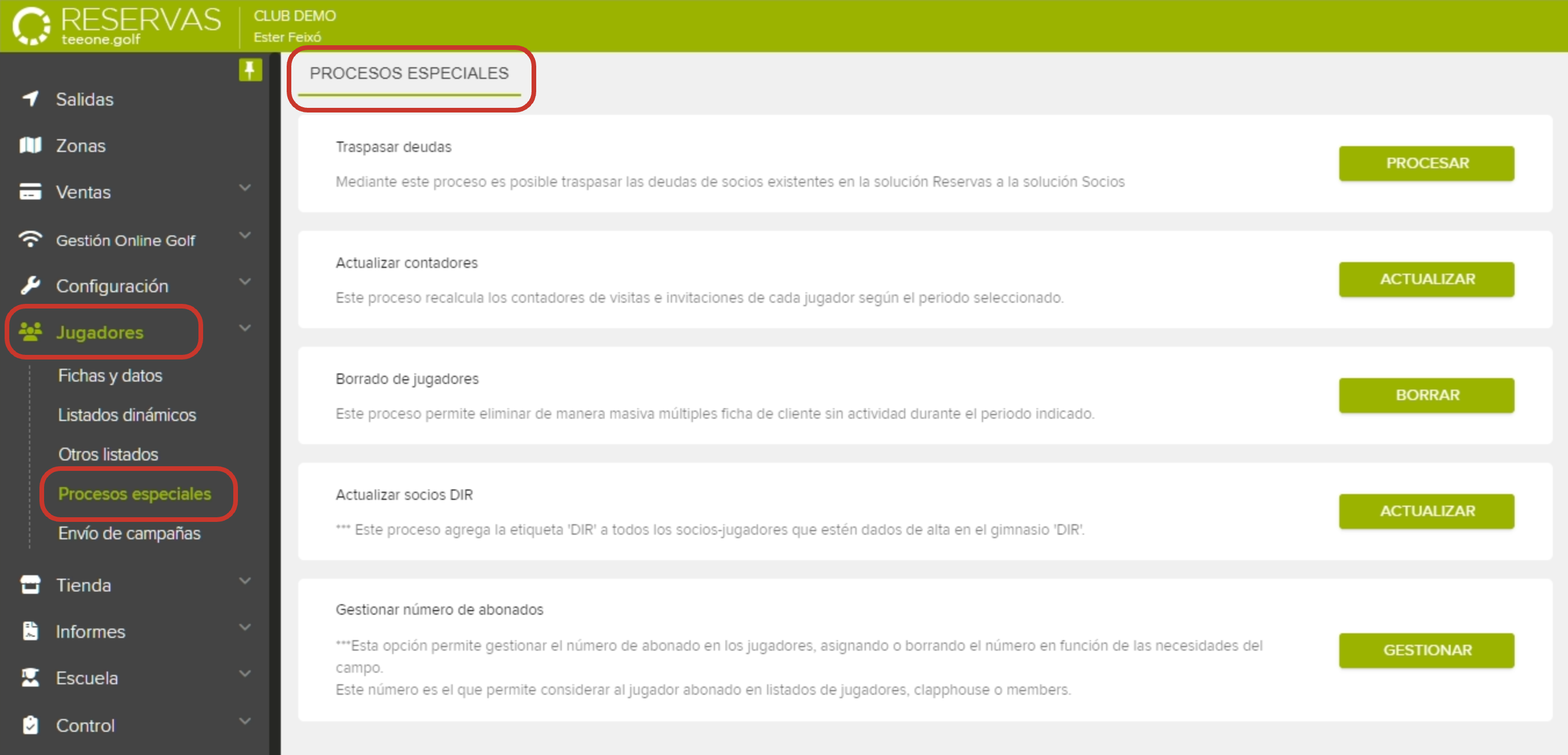 Golf Management System Special Processes Dashboard.png