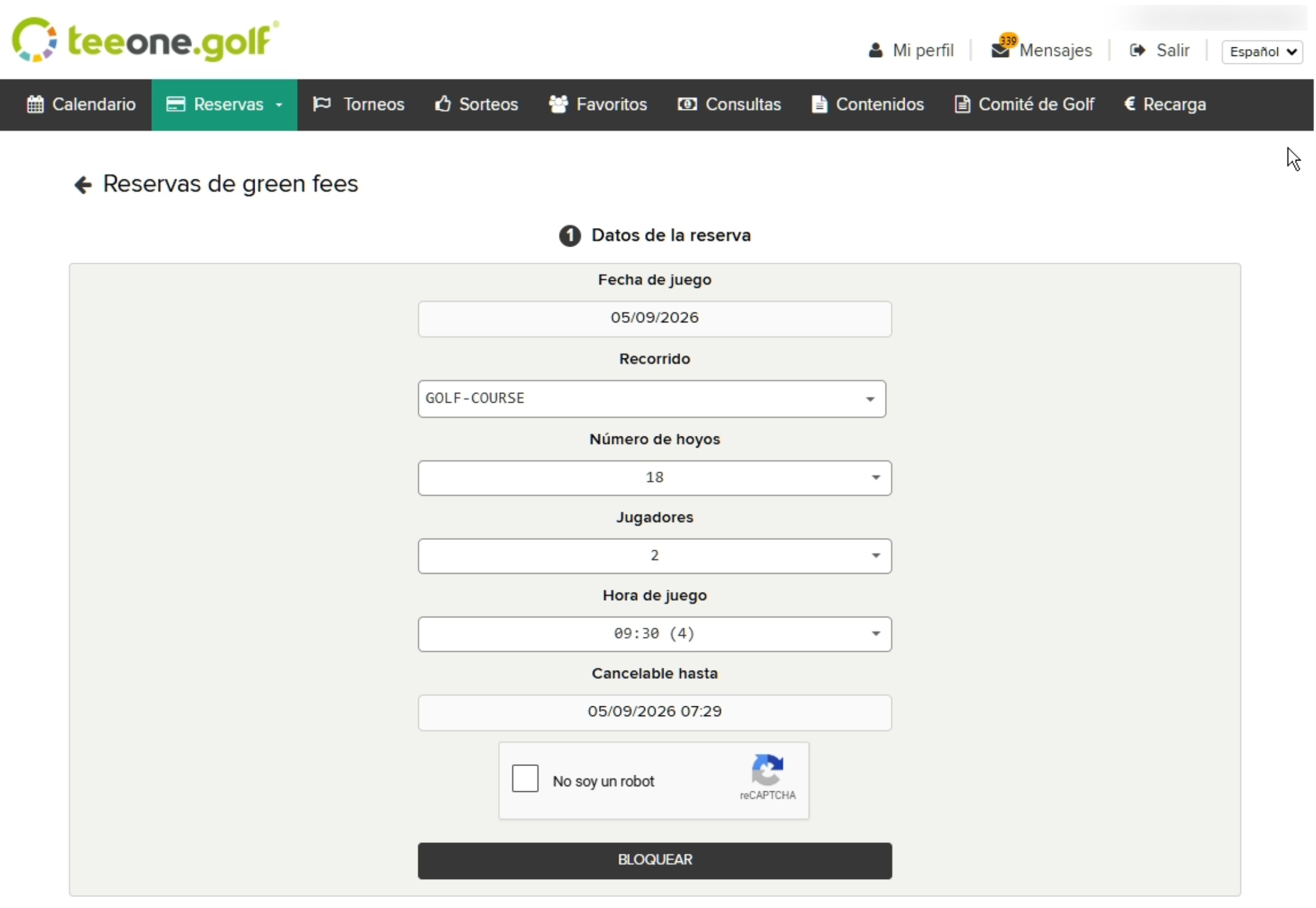 Golf Course Green Fee Reservation Form.png