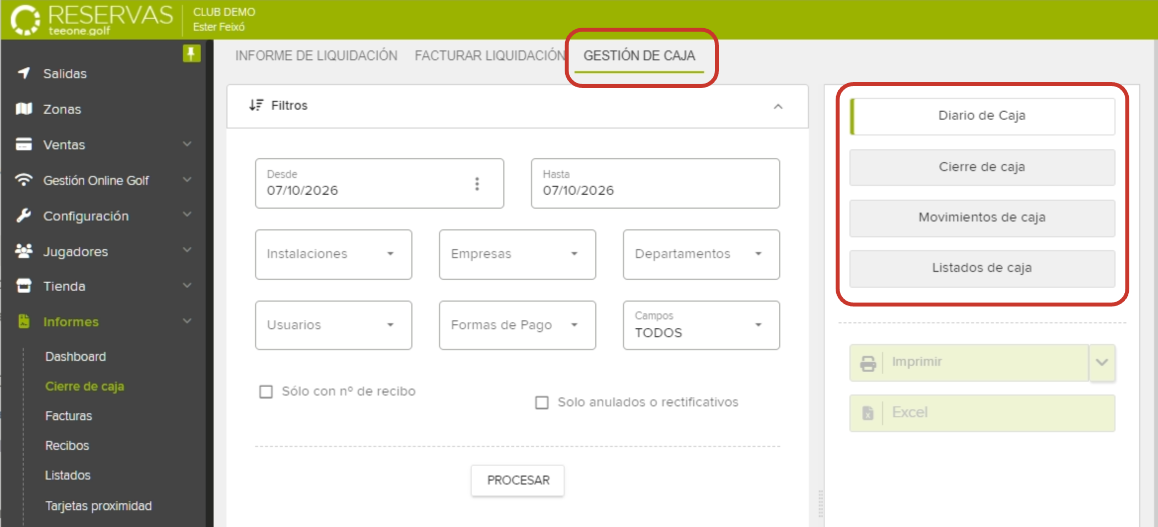 Golf Reservation System Cash Management Dashboard.png